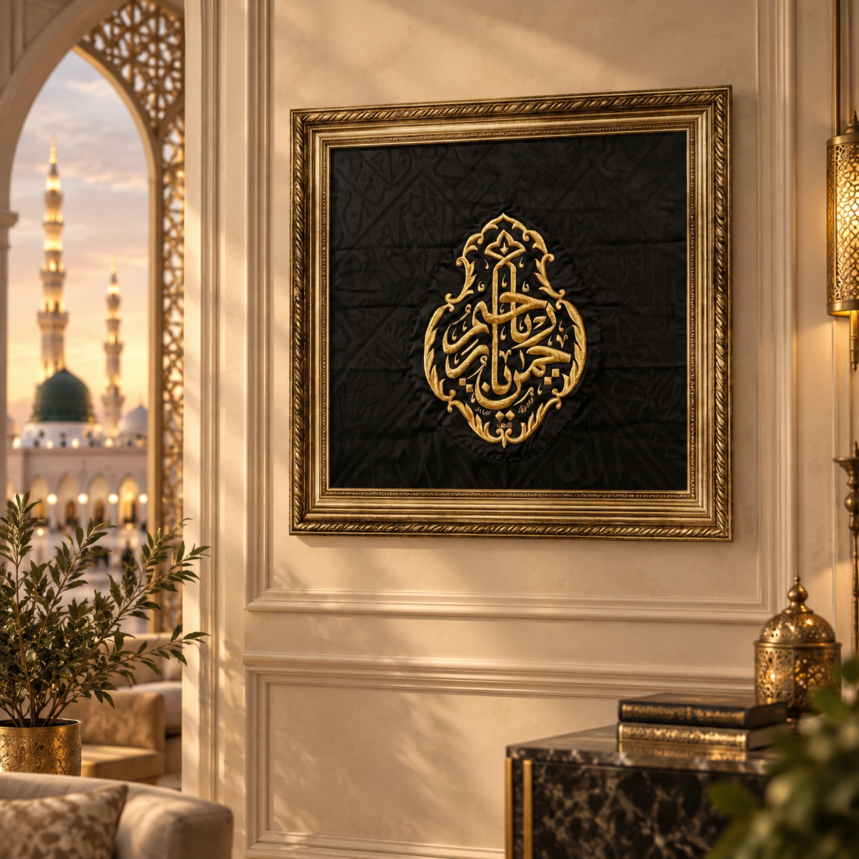 Original Black Kiswah Cloth Wall Hanging