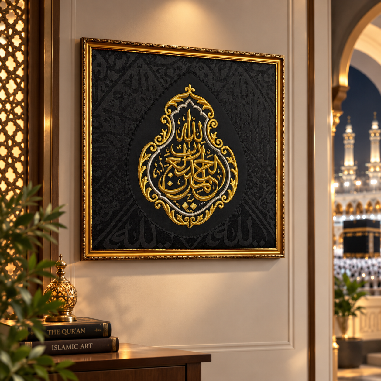 Original Black Kiswah Cloth Wall Hanging