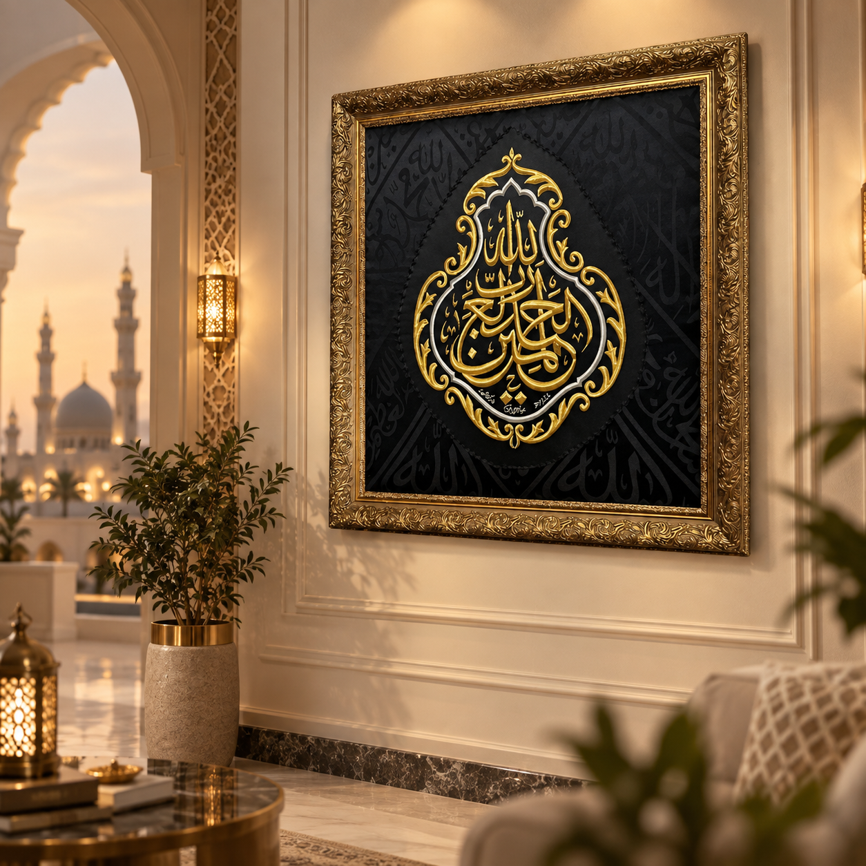 Original Black Kiswah Cloth Wall Hanging