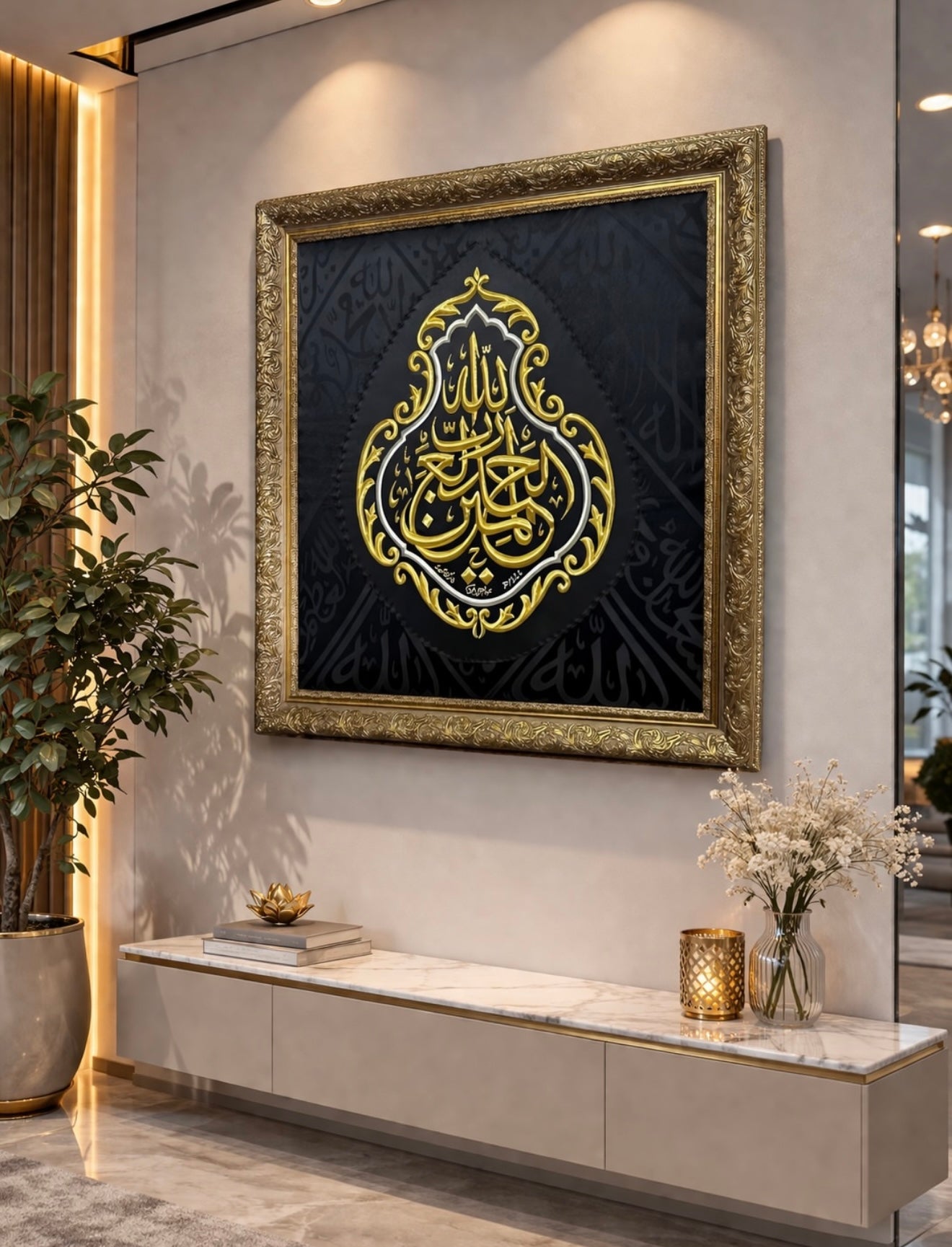 Original Black Kiswah Cloth Wall Hanging