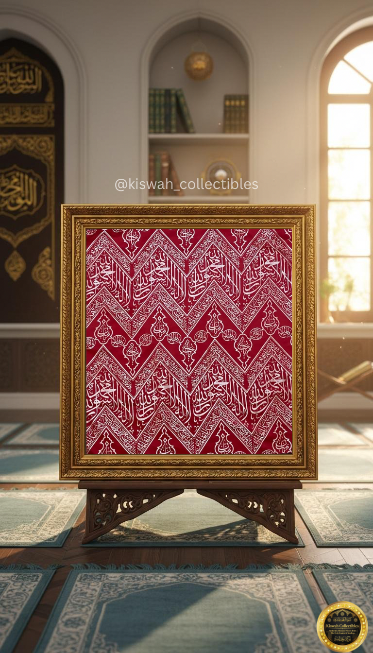 Blessed Red Kiswah Cloth Wall Hanging