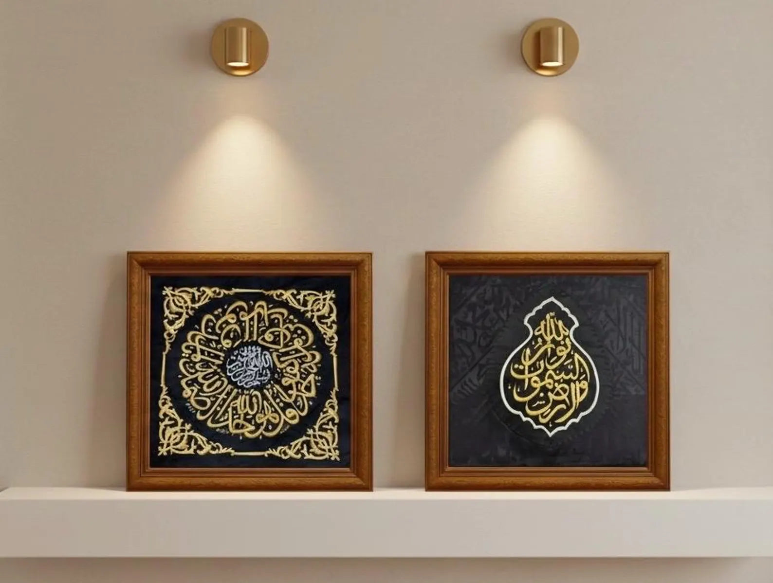 Original Black Kiswah Cloth Wall Art Combo